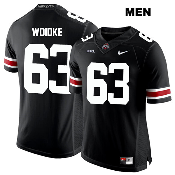 Ohio State Buckeyes Men's Kevin Woidke #63 White Number Black Authentic Nike College NCAA Stitched Football Jersey LJ19M27ND